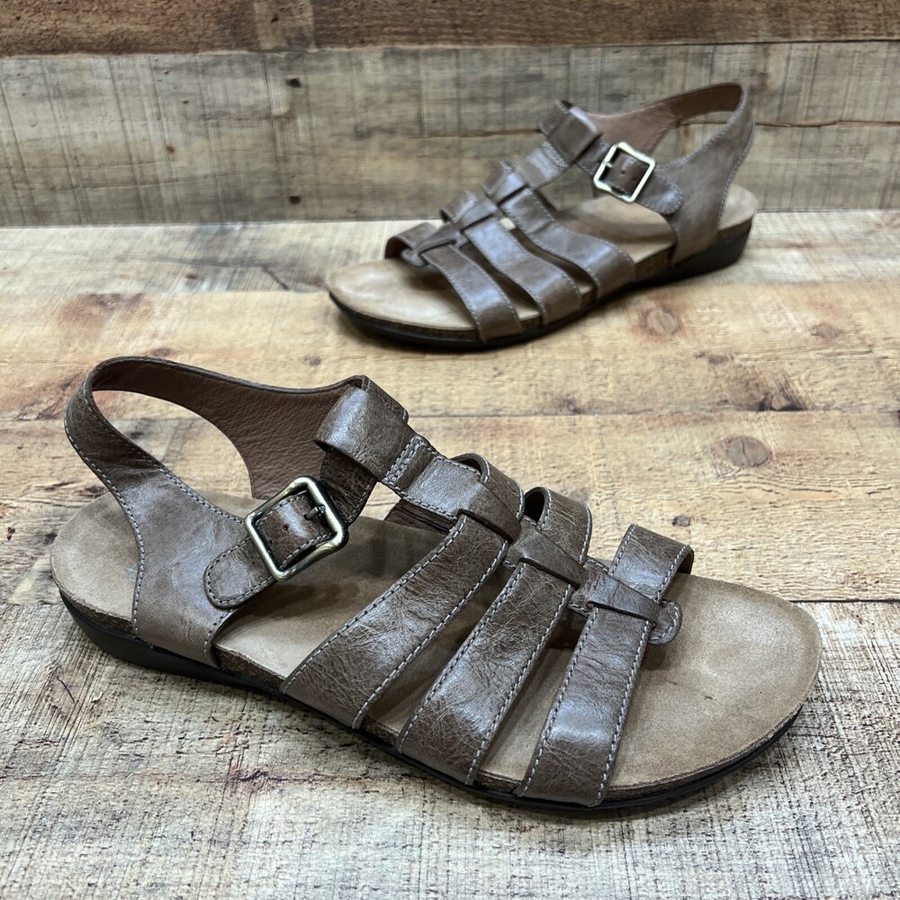 Dansko Womens Brown Leather Slingback Comfort Sandals Open Toe Size 42